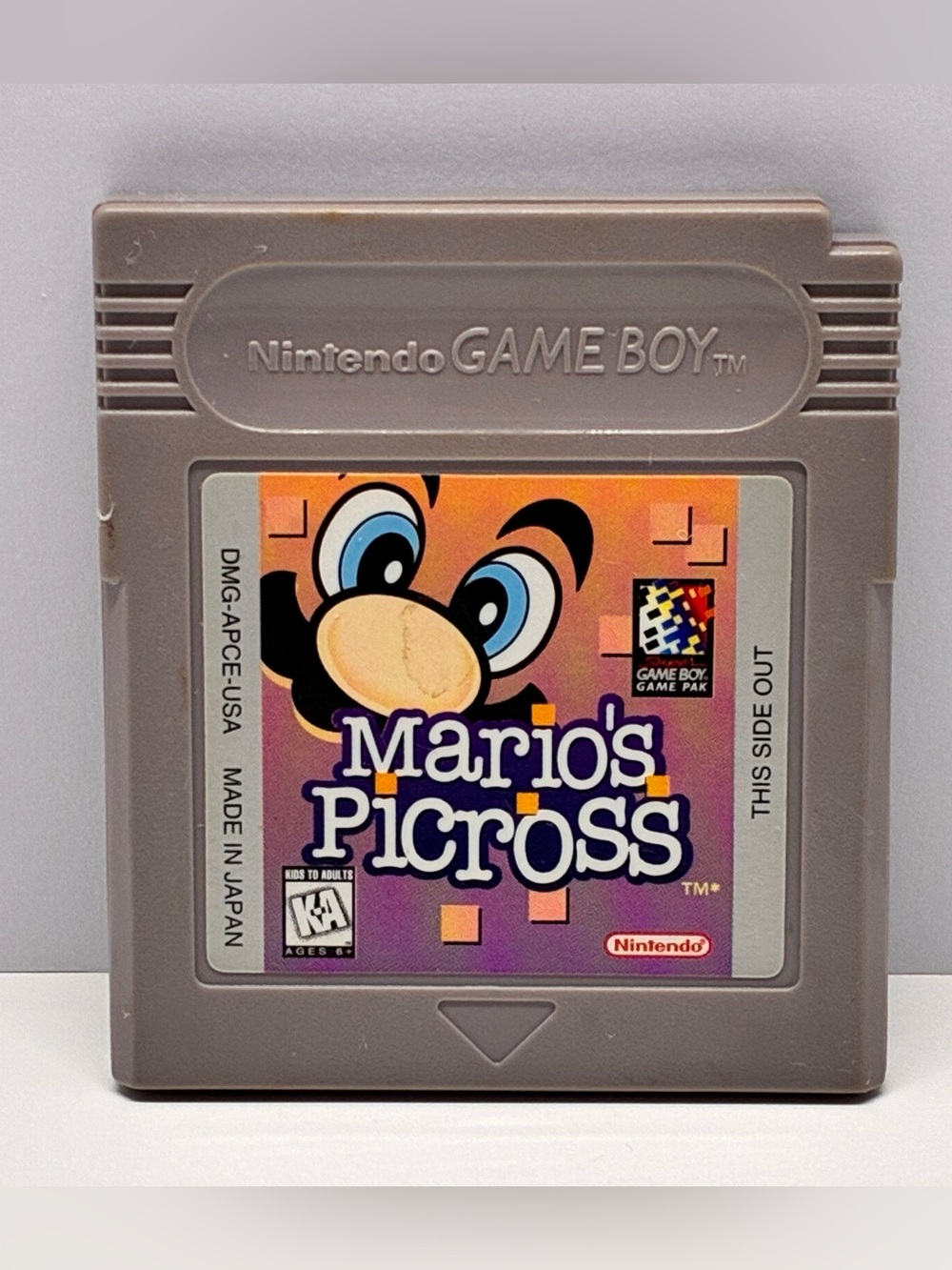 Mario's Picross (Nintendo Game Boy, 1995) - Authentic Cartridge Only - TESTED